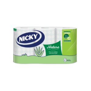 PAPEL NICKY ALOE 6 ROLLOS